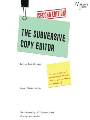 cover image of The Subversive Copy Editor